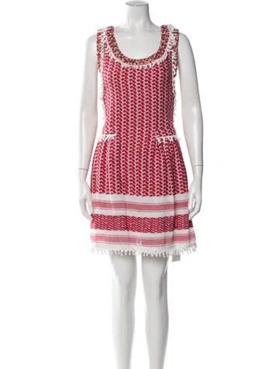 Pre-owned Dodo Bar Or Printed Mini Dress In Red