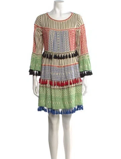 Pre-owned Dodo Bar Or Printed Mini Dress In Red
