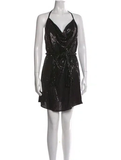 Pre-owned Dodo Bar Or Printed Mini Dress W/ Tags In Black
