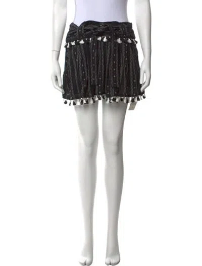 Pre-owned Dodo Bar Or Printed Mini Skirt In Black