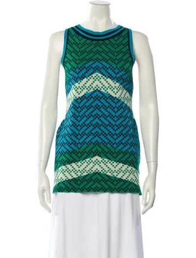 Pre-owned Dodo Bar Or Printed Scoop Neck Sweater In Multi