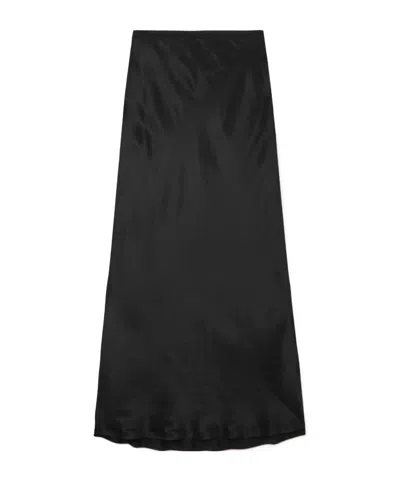Dodo Bar Or Satin Maxi Skirt In Black