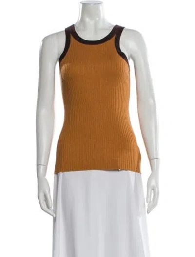 Pre-owned Dodo Bar Or Scoop Neck Sweater In Orange