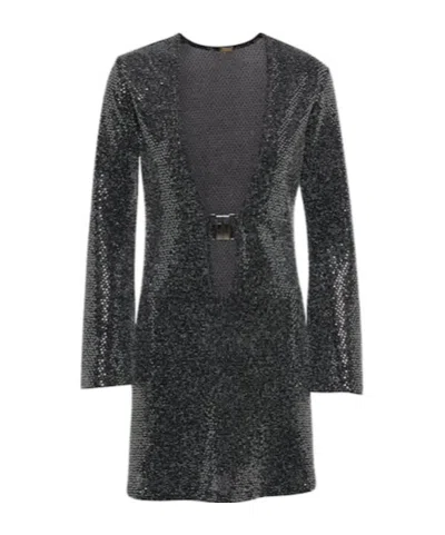 Dodo Bar Or Sequin-embellished Minidress In Black