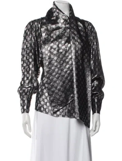 Pre-owned Dodo Bar Or Silk Floral Print Blouse