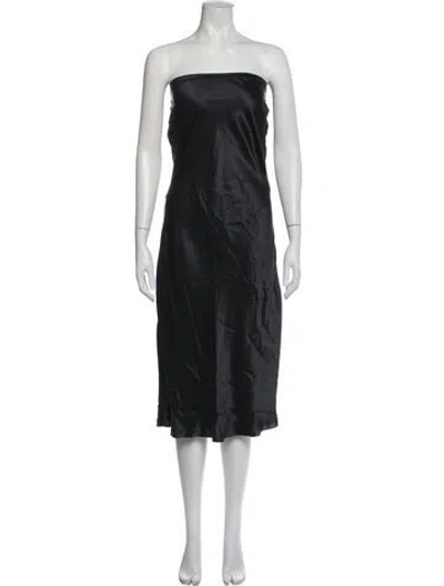Pre-owned Dodo Bar Or Silk Knee-length Dress In Black