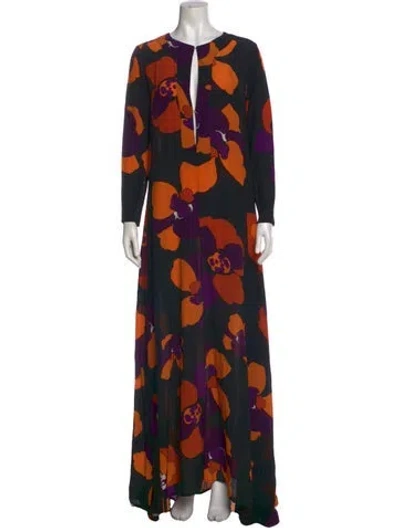 Pre-owned Dodo Bar Or Silk Long Dress In Black