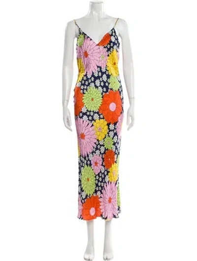 Pre-owned Dodo Bar Or Silk Long Dress In Blue