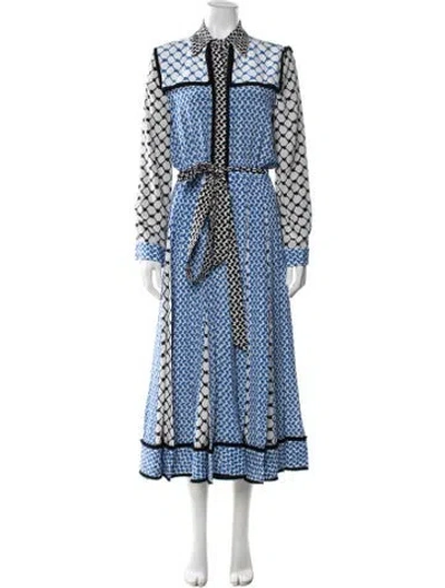 Pre-owned Dodo Bar Or Silk Long Dress In Blue