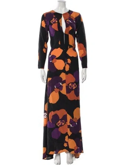 Pre-owned Dodo Bar Or Silk Long Dress W/ Tags In Black