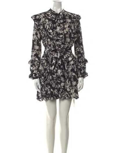 Pre-owned Dodo Bar Or Silk Mini Dress In Black
