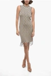 Dodo Bar Or Stretchy Geometric Mini Dress With Swarovski Application