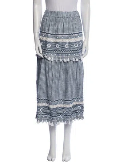Pre-owned Dodo Bar Or Striped Midi Length Skirt In Blue