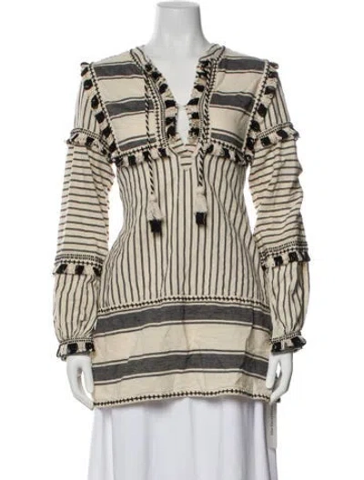 Pre-owned Dodo Bar Or Striped Mini Dress In Neutral