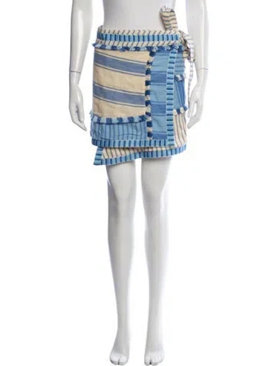 Pre-owned Dodo Bar Or Striped Mini Skirt In Neutrals