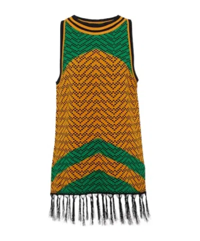 Dodo Bar Or Tassel-trimmed Jacquard Top In Multicolor