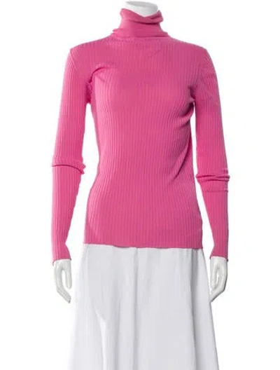 Pre-owned Dodo Bar Or Turtleneck Long Sleeve Top In Pink