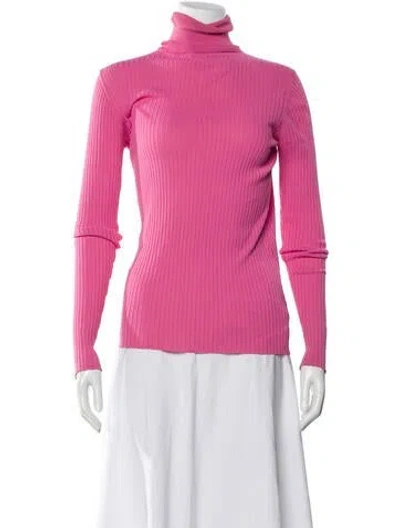 Pre-owned Dodo Bar Or Turtleneck Long Sleeve Top In Pink