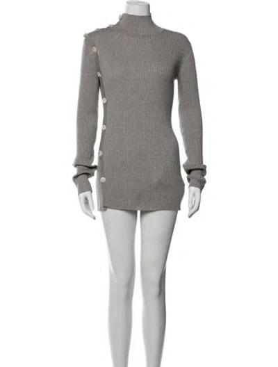 Pre-owned Dodo Bar Or Turtleneck Mini Dress In Grey