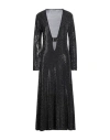 Dodo Bar Or Woman Midi Dress Black Size 10 Nylon, Metallic Fiber, Elastane In Black