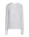 Dodo Bar Or Woman Top Sky Blue Size 4 Viscose In White