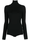 Dodo Bar Or Lewis Crystal-embellished Cutout Ribbed-knit Bodysuit In Black