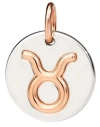 Dodo 9kt Rose Gold & Silver Taurus Charm