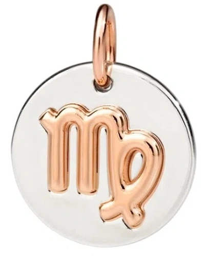 Dodo 9kt Rose Gold And Sterling Silver Scorpio Charm In Silver,rose Gold