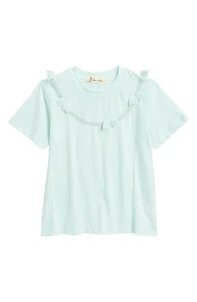 Doe A Dear Kids' Angel Wing Trim T-shirt In Blue