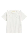 Doe A Dear Kids' Angel Wing Trim T-shirt In White