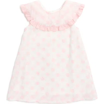 Doe A Dear Kids' Dotted Mesh Dress In Pink