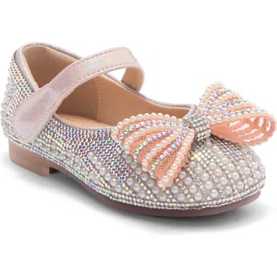 Doe A Dear Kids' Faux Pearl Embellished Mary Jane Flat In Multi