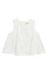 Doe A Dear Kids' Floral Embroidered Cotton Top In White