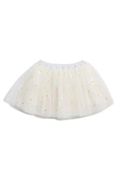 Doe A Dear Kids' Floral Sequin Mesh Tutu Skirt In White