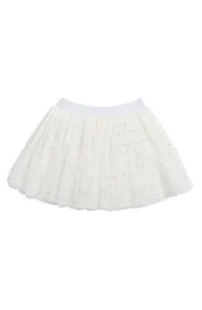 Doe A Dear Kids' Iridescent Rhinestone & Faux Pearl Tutu Skirt In White