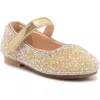 Doe A Dear Kids' Mary Jane Flat In Light Gold