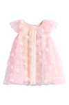 Doe A Dear Kids' Moon & Star Embellished Mesh Dress In Pink