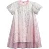 Doe A Dear Kids' Ombré Foil Print Mesh Dress In Pink