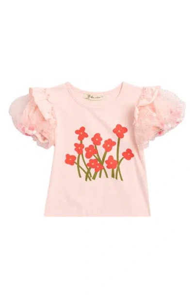 Doe A Dear Kids' Pom Pom Puff Sleeve Top