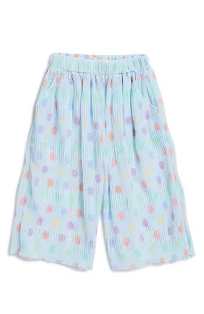 Doe A Dear Kids' Print Pleated Chiffon Pants In Blue