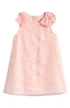 Doe A Dear Kids' Sequin Daisy Mesh Dress In Pink