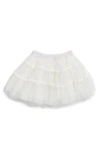 Doe A Dear Kids' Velvet Heart Mesh Tutu Skirt In White