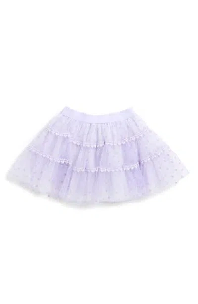 Doe A Dear Kids' Velvet Heart Mesh Tutu Skirt In Purple