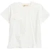 Doe A Dear Kids' Velvet Mesh T-shirt In White