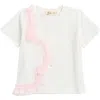 Doe A Dear Kids' Velvet Mesh T-shirt In White