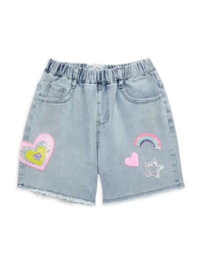 Doe A Dear Kids' Little Girl's Sequin Denim Shorts