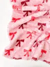 Doe A Dear Perfect Present Cozy Throw Blanket In Pink/red