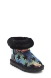 Doe A Dear Sequin Star Faux Fur Lined Boot In Black