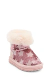 Doe A Dear Sequin Star Faux Fur Lined Boot In Pink