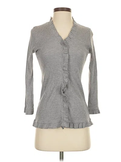 Pre-owned Doe & Rae 3/4 Sleeve Button Down Shirt In Gray